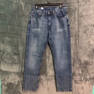 Levis 514 Jeans Mens 31 X 30 Blue Denim Pants Straight Fit Biker Grunge
